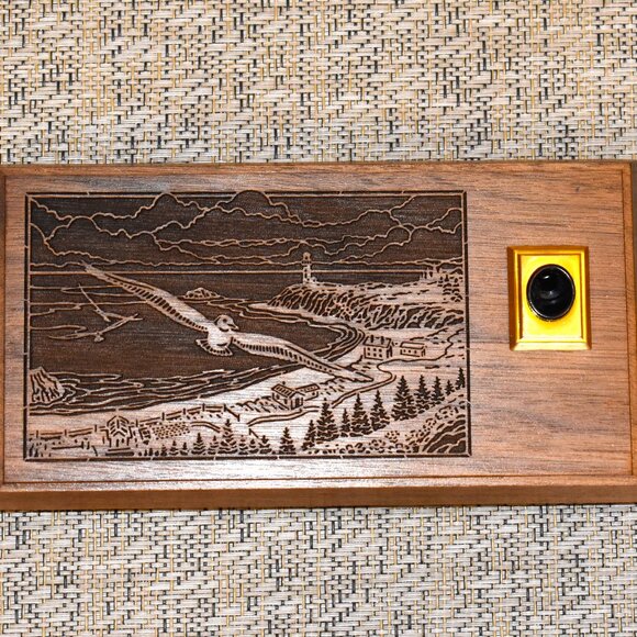 Vintage Lasercraft Coastline Laser Engraved Pen Holder 012-004 *No Pen Included* - Picture 2 of 6